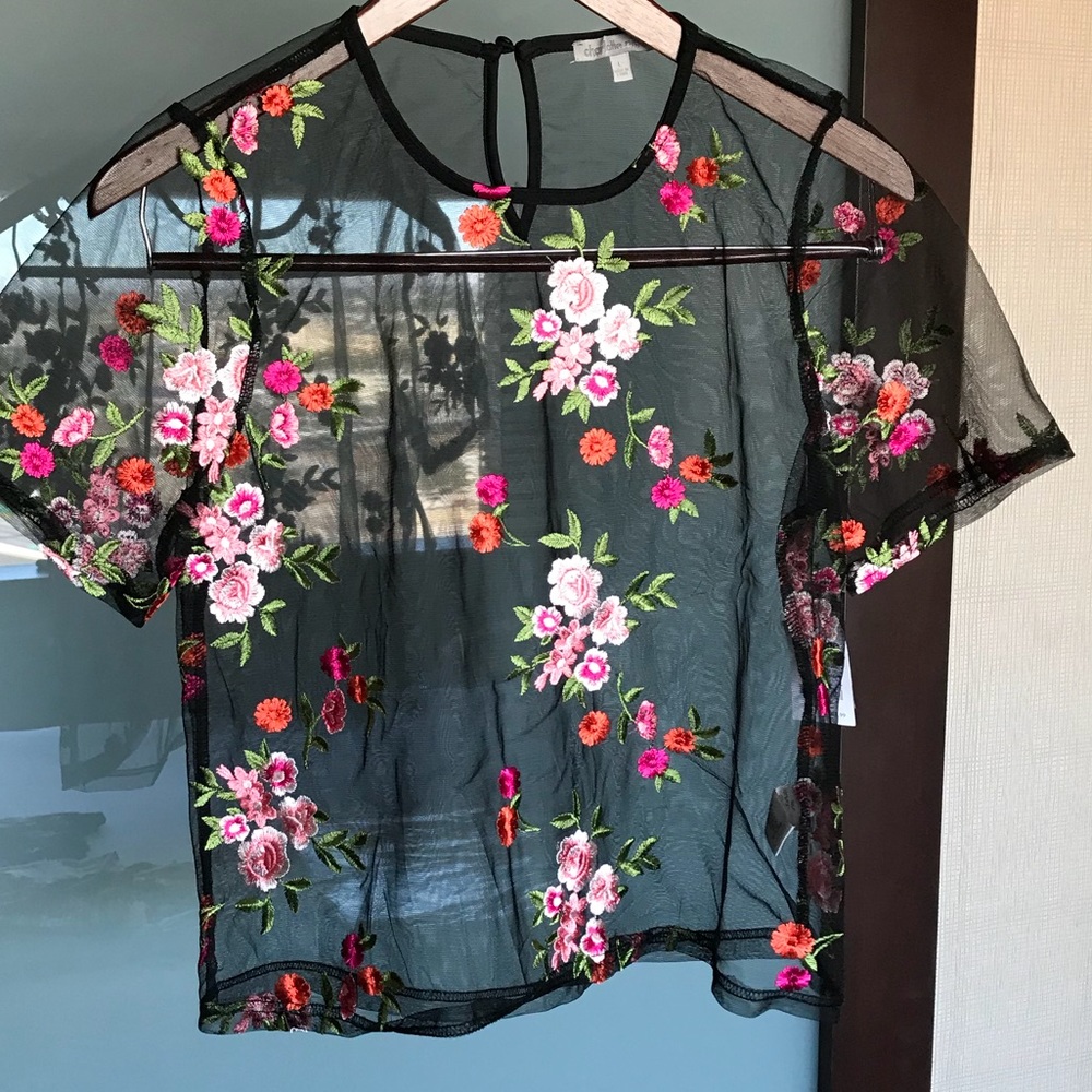 All over mesh crop top